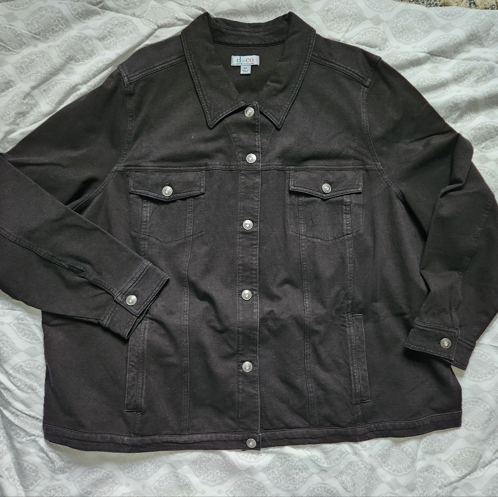 Denim & Co. Stretch Jean Jacket w/Bling Buttons